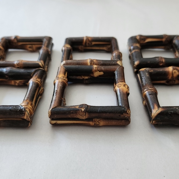 Set of 6 Natural Bamboo Napkin Rings - Picture 2 of 4